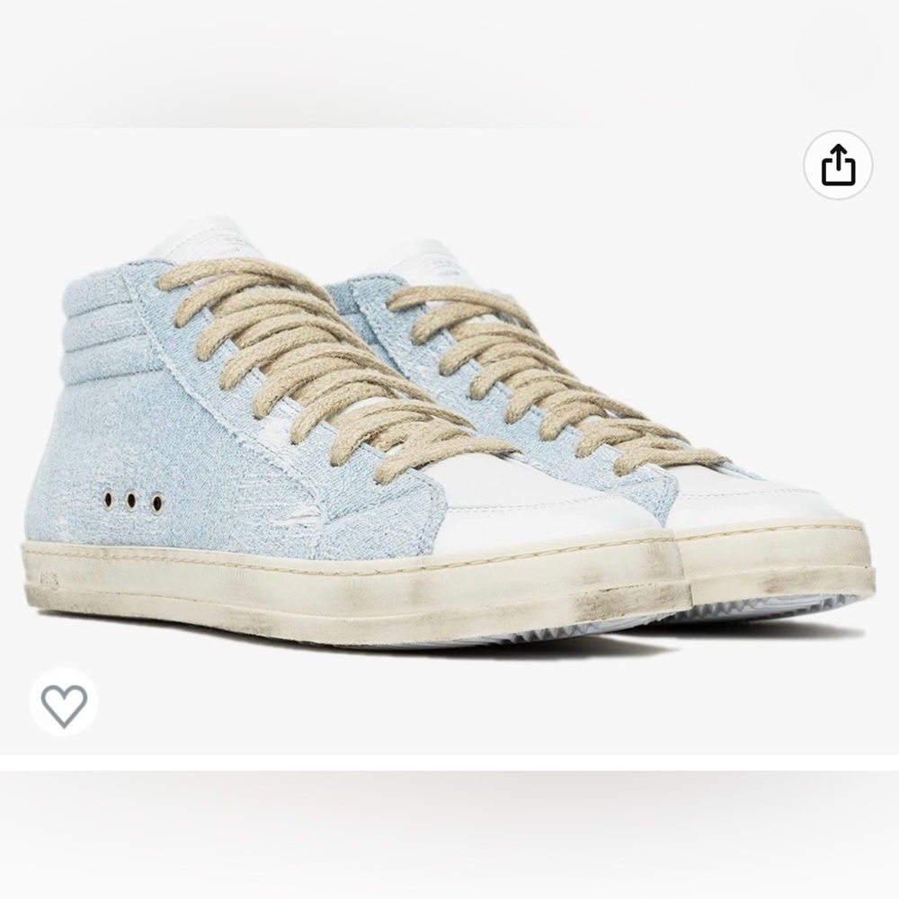 P448 Skate White/ Gravel High Top Italian Sneakers Anthropologie